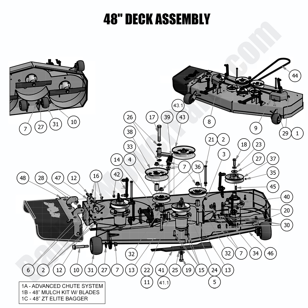 1721 - Bad Boy Mower Parts Lookup > 2018 > ZT Elite > 48\" Deck Assembly